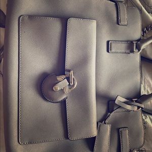 Michael Kors Gray Satchel & Matching Wallet